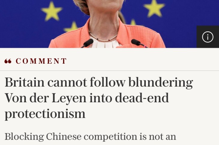 Britain cannot follow blundering Von der Leyen into dead-end protectionism